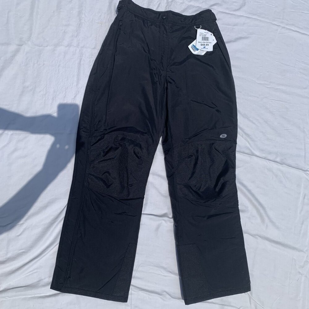 Womens Insulated Slalom Ski Pants, Black, Large
